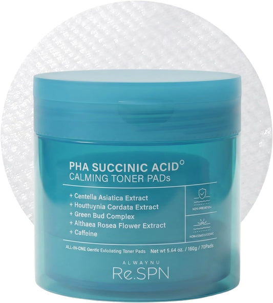 Re.SPN PHA Succinic Acid Calming Toner Pads + Re.SPN Peptide Firming Roller Eye Serum