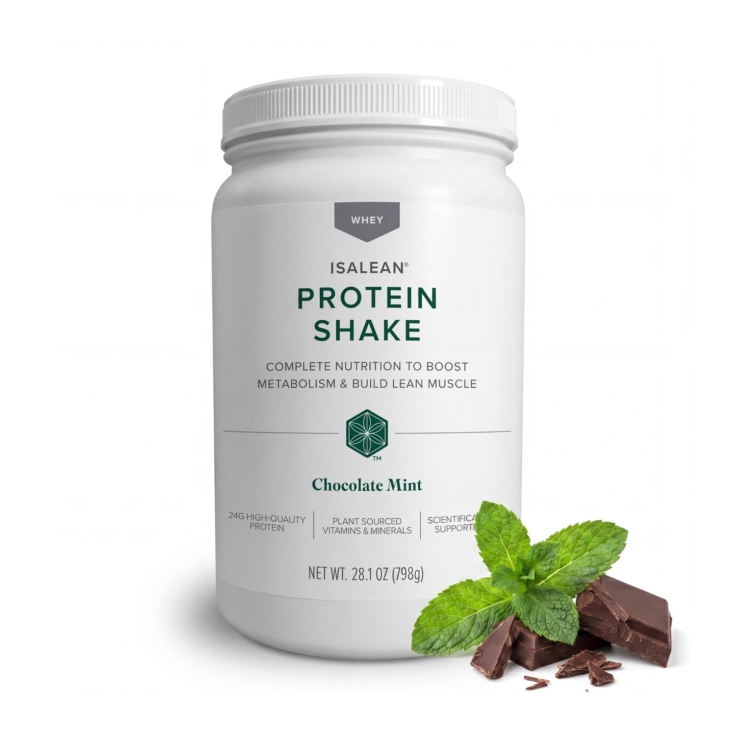 IsaLean Protein Shake - 24 g of Protein - Supports Maintaining Healthy Weight & Lean Muscle - Meal Drink to Keep You Fuller Longer - Birthday Cake, 28.1 Ounce (Pack of 1)