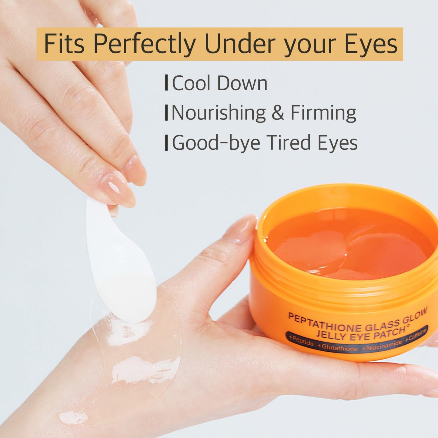 Re.SPN Glass Glow Jelly Under Eye Masks - 60ct Vegan Korean Hydrogel Pads for Dark Circles, Puffiness, Fine Lines & Eye Bags - Infused with Peptide Complex, Niacinamide & Botanicals - Cooling