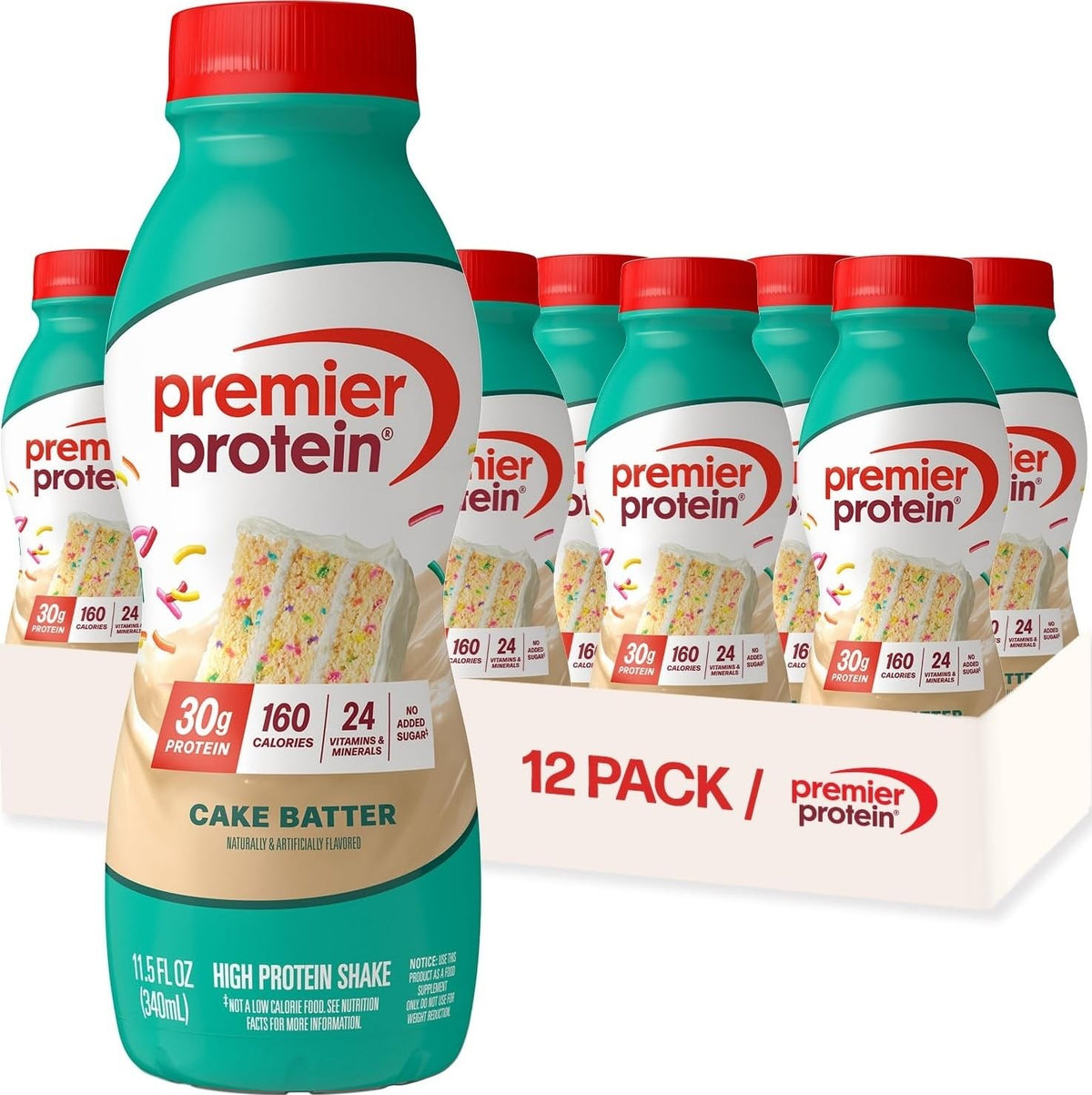Premier Protein 30g High Protein Shake, Bananas & Cream, 12 Pack