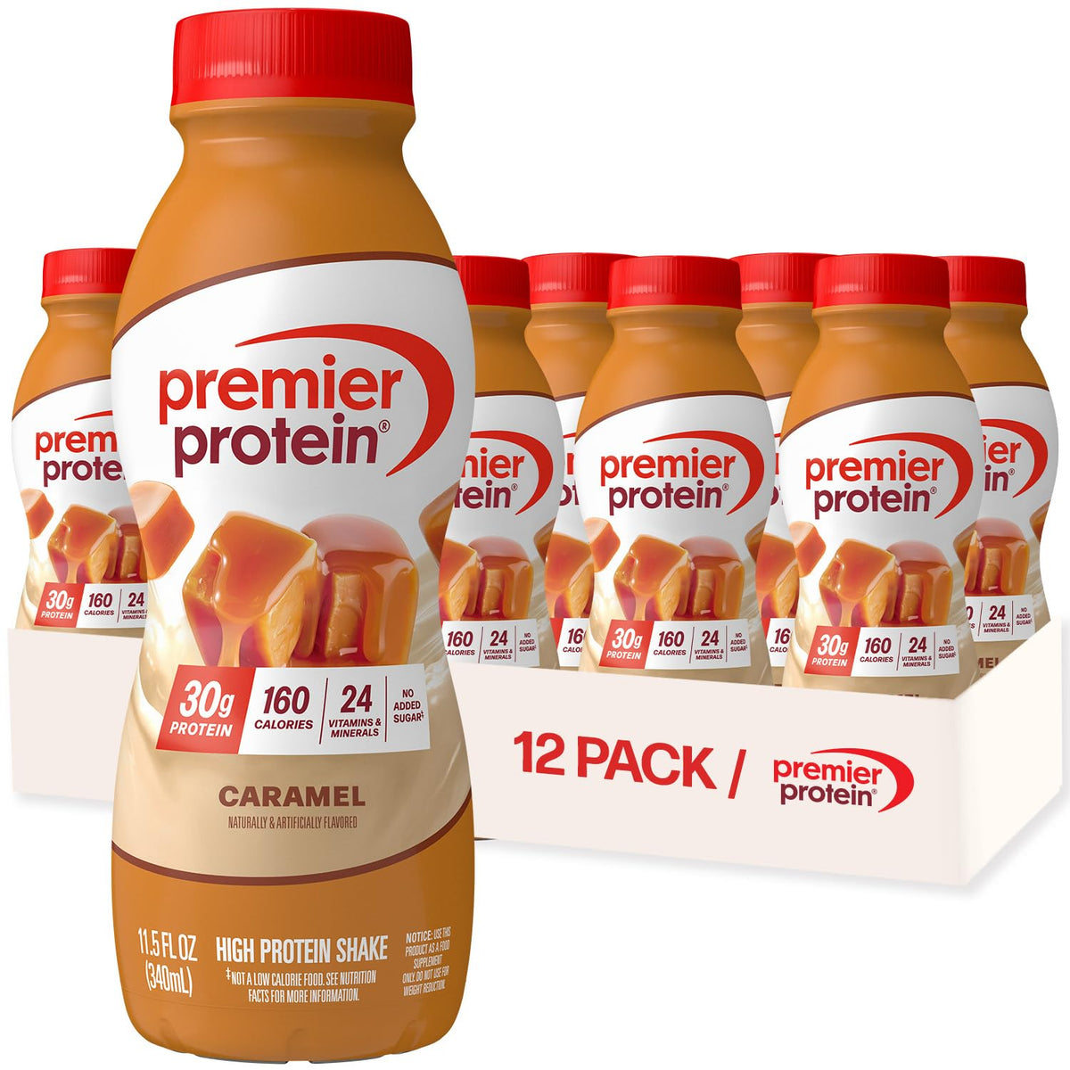Premier Protein 30g High Protein Shake, Bananas & Cream, 12 Pack