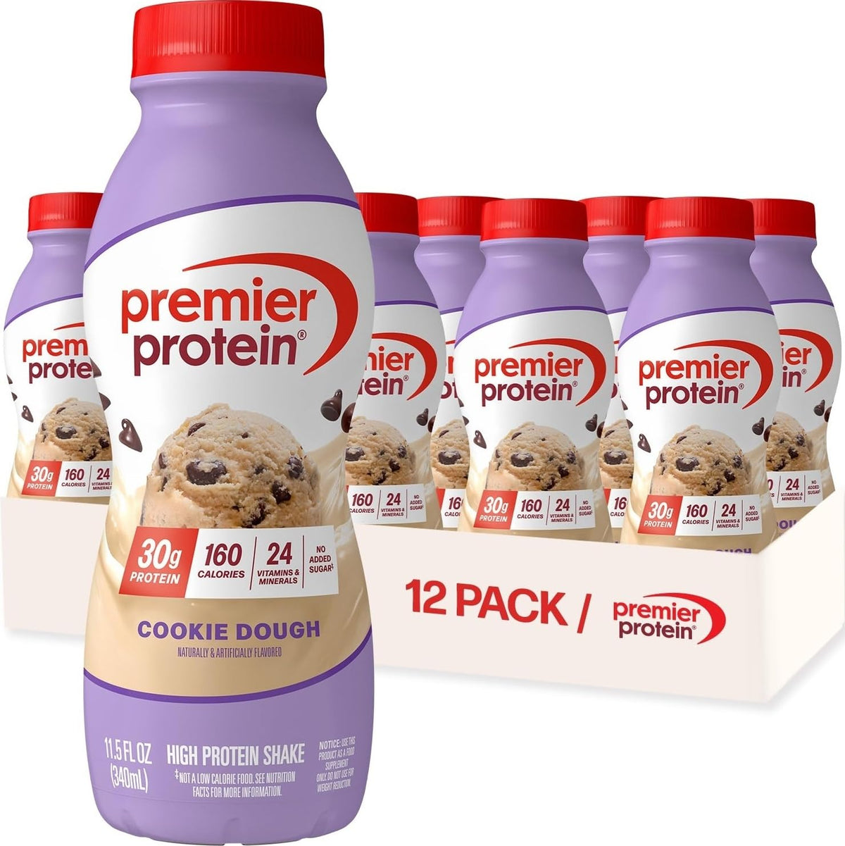 Premier Protein 30g High Protein Shake, Bananas & Cream, 12 Pack
