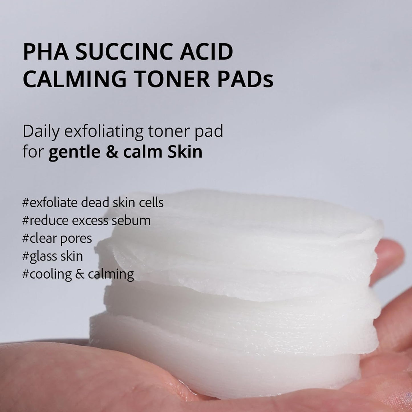 Re.SPN PHA Succinic Acid Calming Toner Pads – Daily Exfoliating, Hydrating and Soothing with CICA, Caffeine, Non-comedogenic, Vegan, Glass Skin, K-Beauty (7)