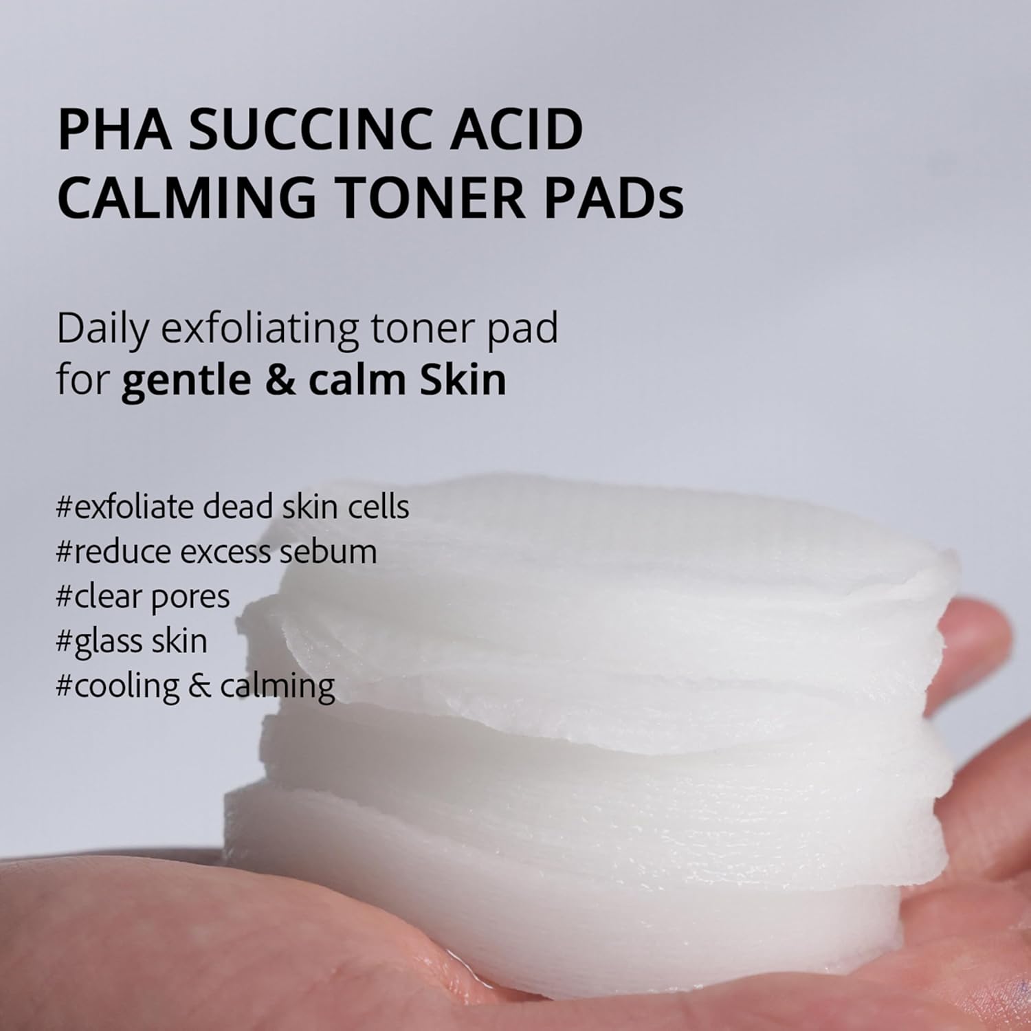 Re.SPN PHA Succinic Acid Calming Toner Pads – Daily Exfoliating, Hydrating and Soothing with CICA, Caffeine, Non-comedogenic, Vegan, Glass Skin, K-Beauty (7)