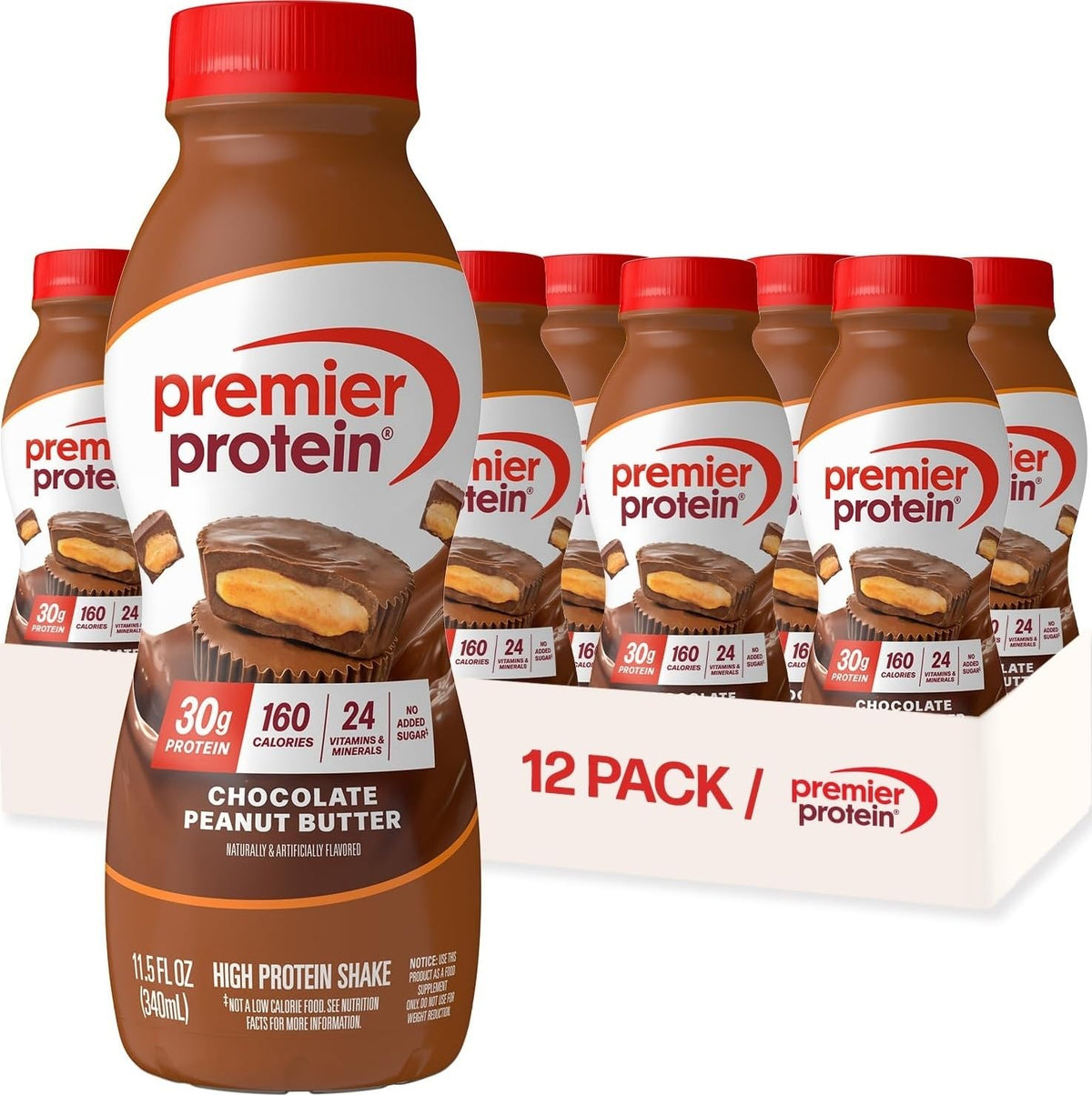 Premier Protein 30g High Protein Shake, Bananas & Cream, 12 Pack