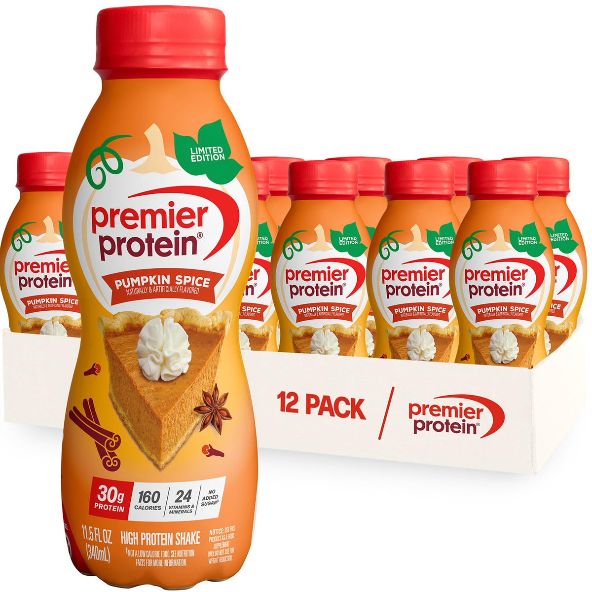 Premier Protein 30g High Protein Shake, Bananas & Cream, 12 Pack