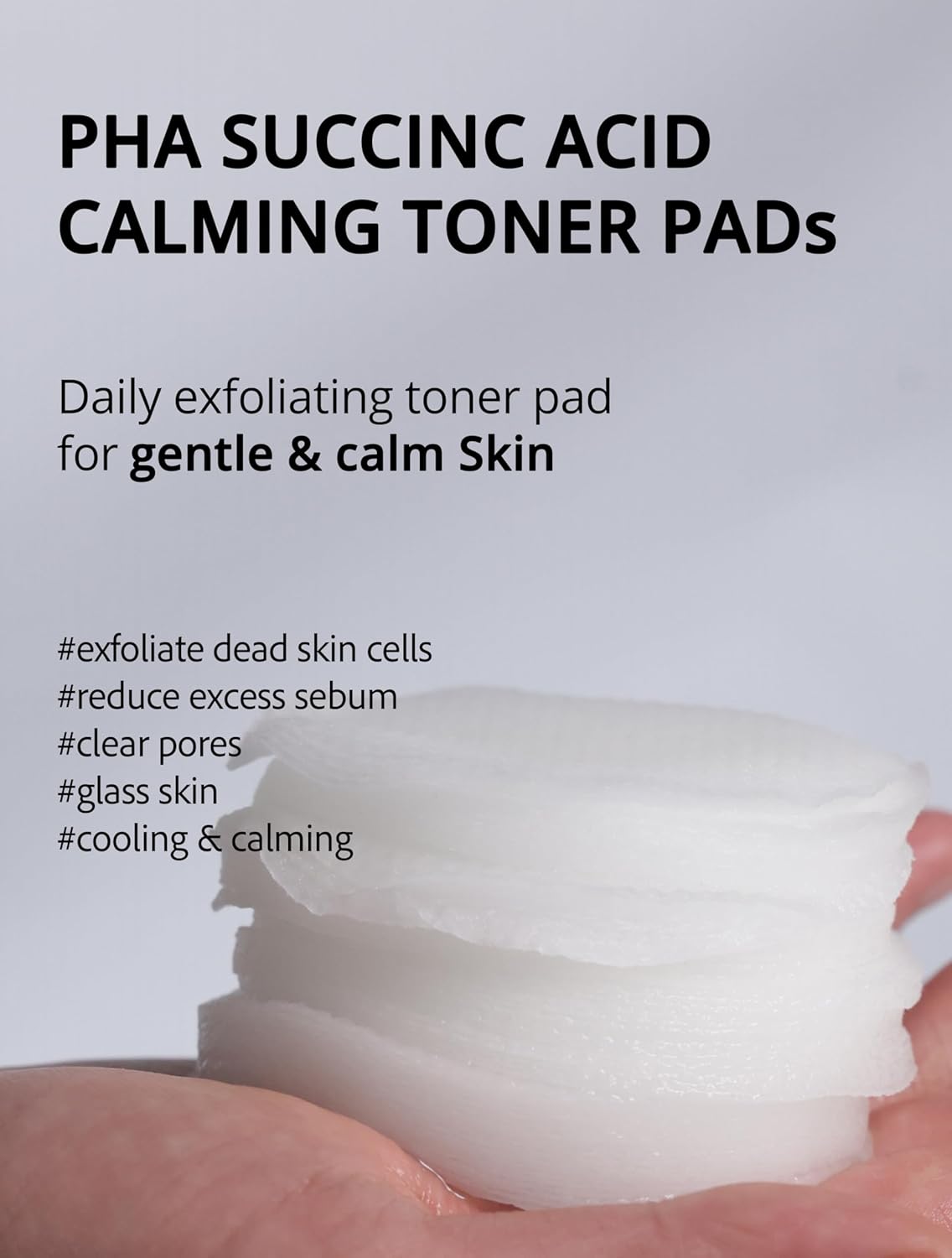 Re.SPN PHA Succinic Acid Calming Toner Pads – Daily Exfoliating, Hydrating and Soothing with CICA, Caffeine, Non-comedogenic, Vegan, Glass Skin, K-Beauty (70 + 35 Count)