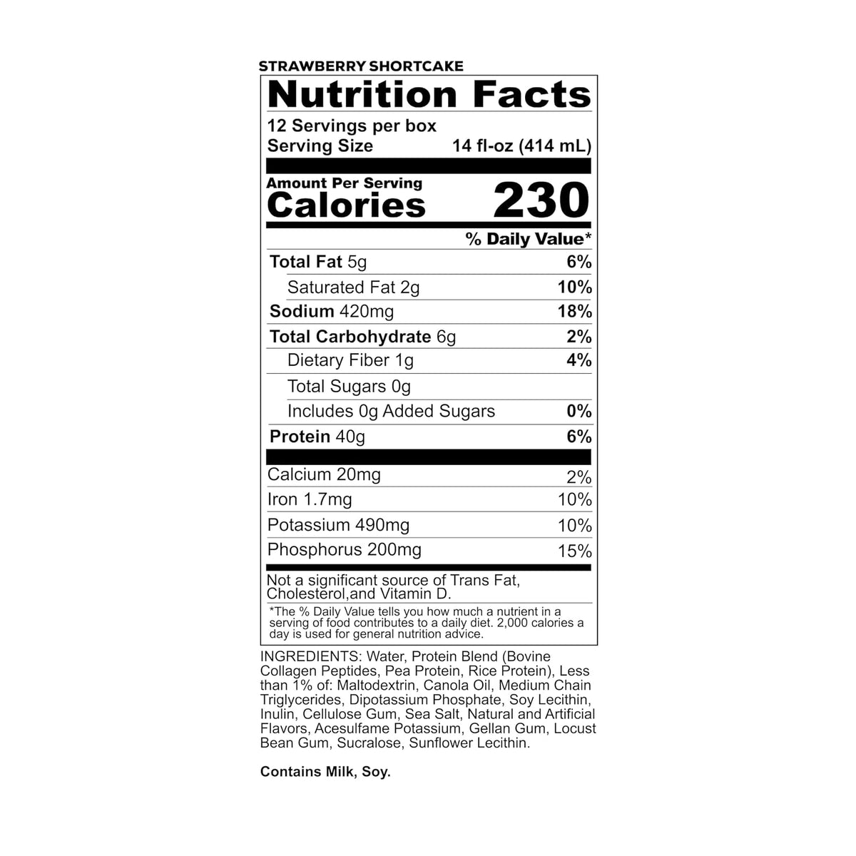 REDCON1 MRE RTD Protein Shake | Strawberry Shortcake | Lactose Free, 40g Protein - 12 Pack, 14 oz