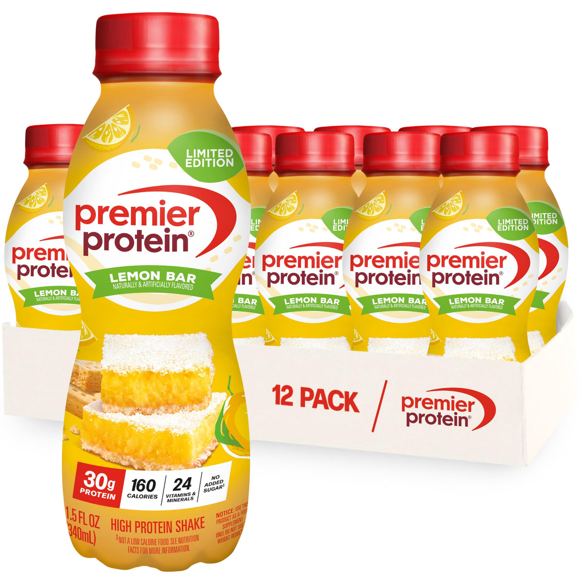 Premier Protein 30g High Protein Shake, Bananas & Cream, 12 Pack