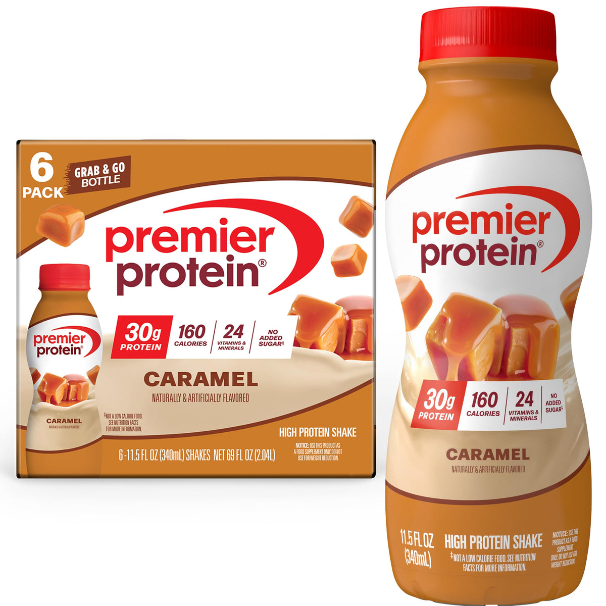 Premier Protein 30g High Protein Shake, Bananas & Cream, 12 Pack