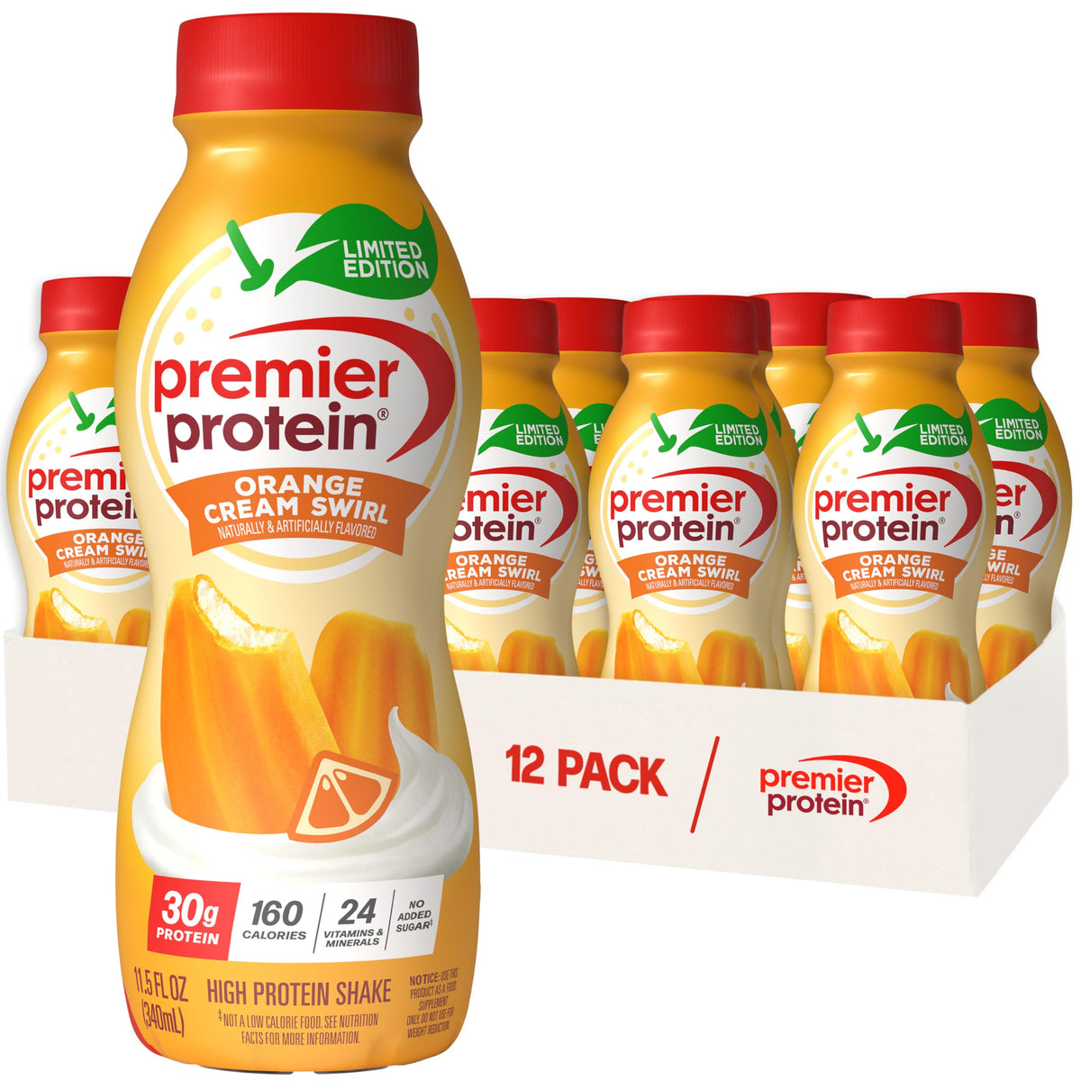 Premier Protein 30g High Protein Shake, Bananas & Cream, 12 Pack
